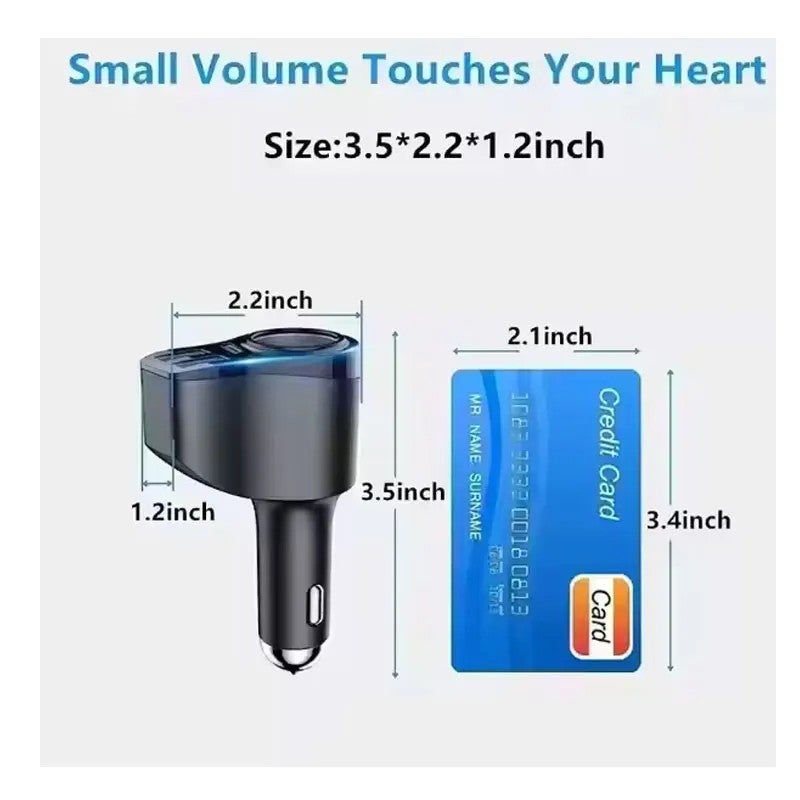 Y&D USB Car Charger Adapter 4 in 1: 36W Dual USB Quick Charge, Waterproof 12V Splitter, Fast EV Charger & Cigarette Lighter for Automobile - Image 5
